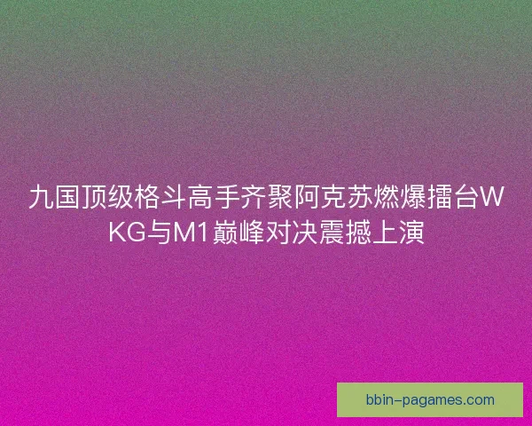 九国顶级格斗高手齐聚阿克苏燃爆擂台WKG与M1巅峰对决震撼上演