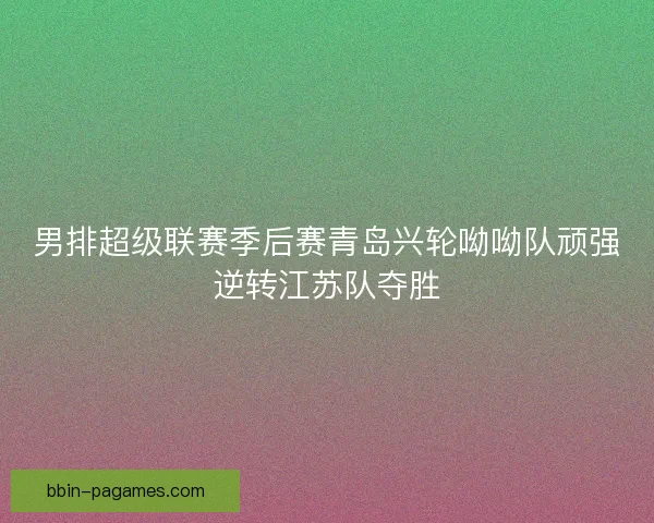 男排超级联赛季后赛青岛兴轮呦呦队顽强逆转江苏队夺胜